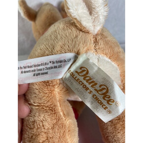 Dan Dee Clarice Plush Rudolph Reindeer 12" Pink Scarf Booties Collectors Choice - Picture 5 of 11